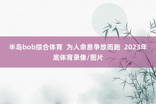 半岛bob综合体育  为人命息争放而跑  2023年底体育录像/图片