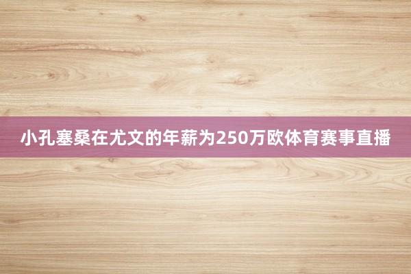 小孔塞桑在尤文的年薪为250万欧体育赛事直播